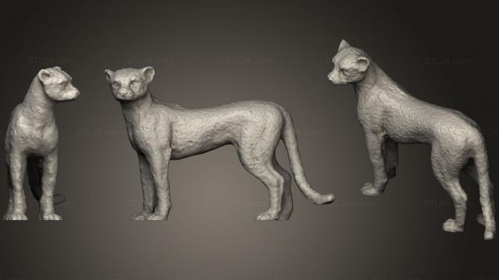 Animal figurines (Cheetah, STKJ_0819) 3D models for cnc